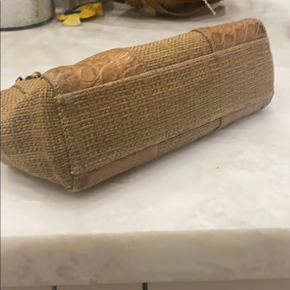 Prada Tan/Gold Paglia Coco Frame Gold chain strap - Picture 7 of 11